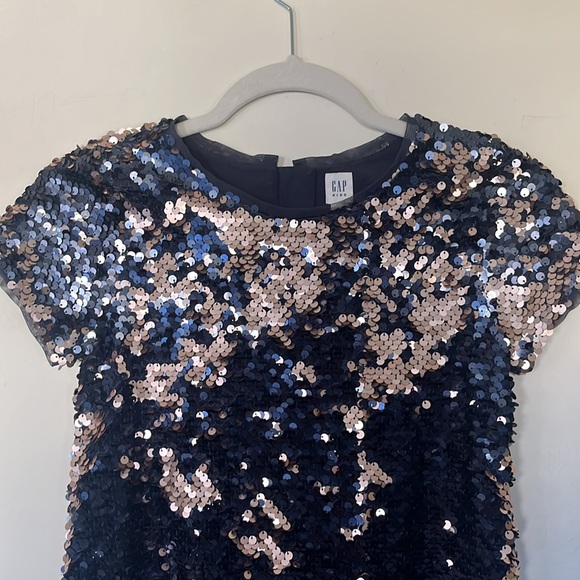 Gap kids. Size L navy and gold sequin dress - Picture 5 of 8